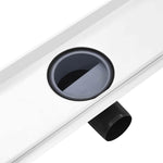 ZNTS Shower Drain with 2-in-1 Cover 103x14 cm Stainless Steel 146011