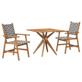 3 Piece Garden Dining Set Solid Wood Acacia 3283574