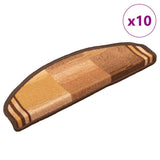 Stair Mats Self-adhesive 10 pcs 65x21x4 cm Brown 149837