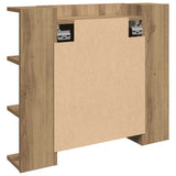Mirror Cabinet with LED Artisan Oak 70x16.5x60 cm 857004