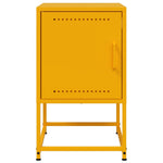 ZNTS Bedside Cabinets 2 pcs Mustard Yellow 36x39x60.5 cm Steel 846453