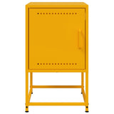 ZNTS Bedside Cabinets 2 pcs Mustard Yellow 36x39x60.5 cm Steel 846453