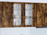 Wall Glass Cabinet PORTO Smoked Oak 80 x 31 x 100 cm 885510