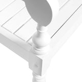 Batavia Bench 98 cm Solid Mahogany Wood White 246966