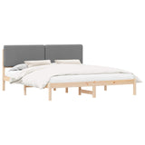 Bed Frame with Upholstered Headboard Light Grey 180 x 200 cm 877889