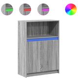 Sideboard with LED Grey Sonoma 72x34x100 cm Engineered Wood 852164