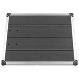 Outdoor Shower Tray WPC Stainless Steel 80x62 cm Grey 48203
