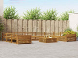 Outdoor Sofa Set 10 pcs Natural Solid Acacia Wood 3374174