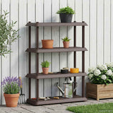 Shelving Unit 4-Tier 100 x 40 x 136.5 cm PP Brown 8011749