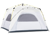4 Person Automatic Camping Tent, Outdoor Pop Up Tent, Portable Backpacking Dome Shelter, Light Grey T3398P348684