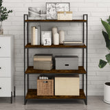 Wall Shelves 4 pcs Smoked Oak 80x40x1.5 cm Engineered Wood 838273
