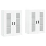 Wall Mounted Cabinets 2 pcs White Engineered Wood 3197953