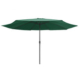 Garden Parasol with Metal Pole 390 cm Green 47379