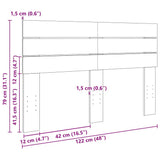 Headboard 120 cm Solid Wood Oak 851977