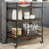 Kitchen Trolley Brown Oak 65x40x86.5 cm Engineered Wood 842400