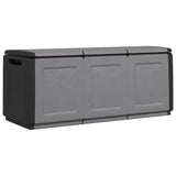 Garden Storage Box 138x53x57 cm 330 L Dark Grey and Black 151818