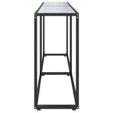 Console Table White Marble 180x35x75.5cm Tempered Glass 331684
