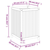Garden Planter with Liner 50x50x75 cm Solid Wood Acacia 366444