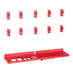 141 Piece Storage Bin Kit with Wall Panels Red and Black 150814