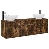 Bathroom Cabinet Set 3 pcs Smoked Oak 49 x 44.5 x 66.5 cm 3405762