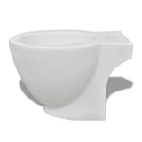 Stand Toilet & Bidet Set White Ceramic 270059