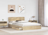 Storage Bed with Drawer Sonoma Oak 120 x 190 cm Engineered Wood 3412299