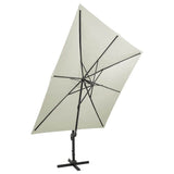 Cantilever Garden Parasol Sand Fabric with a PA coating, Aluminium 312344