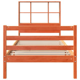 Bookcase Bed without Mattress Wax Brown 75x190 cm Small Single Solid Wood 3321909