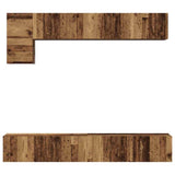 TV Cabinet Set Wall-mounted 5 pcs Old Wood Engineered Wood 3393195