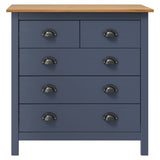Sideboard Hill Grey 79x40x80 cm Solid Pine Wood 288917