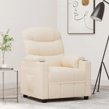 Recliner Chair Cream Fabric 348079