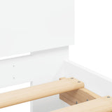 Bed Frame without Mattress with Headboard White 90x200 cm 838624