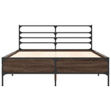 Bed Frame without Mattress Brown Oak 120x200 cm 3280041