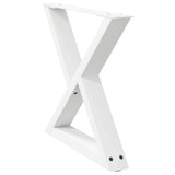 Coffee Table Legs 2 pcs White 50x cm Steel 4012705