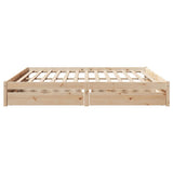 Bed Frame without Mattress 200x200 cm Solid Wood Pine 3301670