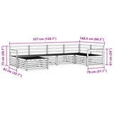 Outdoor Sofa Set 6 pcs Natural 3373724