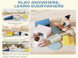8-Piece Foam Play Blocks for Kids, Soft Motor Skill Blocks with Washable Velvet Covers, Indoor T3398P552626