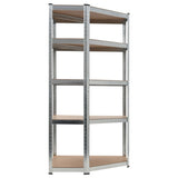 Storage Shelf Silver 90x90x180 cm Steel and MDF 144264