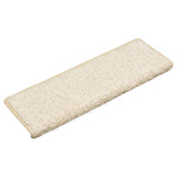 Stair Mats 15 pcs 65x21x4 cm White Rectangular Edge 134581
