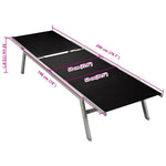 Sun Lounger Steel and Textilene Black 48011