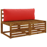 1-Piece Back Cushion PUTTEN 100% Polyester Red 120 x 40 x 15 cm 947046