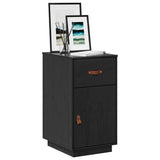Desk Cabinet Black 40x50x75 cm Solid Wood Pine 820101