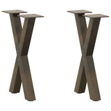 Coffee Table Legs X-Shaped 2 pcs Natural Steel 38x cm Steel 4012895