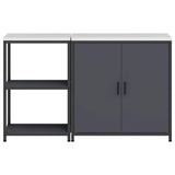 Kitchen Storage Set HATTEM 2 pcs Anthracite Cold-rolled Steel 3392682