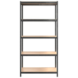 5-Layer Heavy-duty Shelves 2 pcs Grey Steel&Engineered Wood 3154204