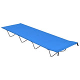 312483 Camping Beds 2 pcs 180x60x19 cm Oxford Fabric and Steel Blue