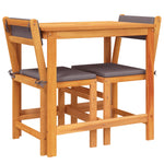 3 Piece Balcony Set with Cushions Solid Wood Acacia 365856