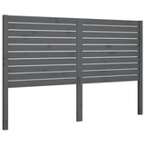 Bed Headboard Grey 126x4x100 cm Solid Wood Pine 819012