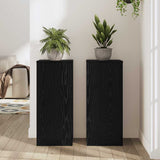Plant Stand 2 pcs Black Oak 30 x 30 x 70 cm Engineered Wood 869232