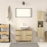 Bathroom Cabinet Sonoma Oak 30x30x130 cm Engineered Wood 849635
